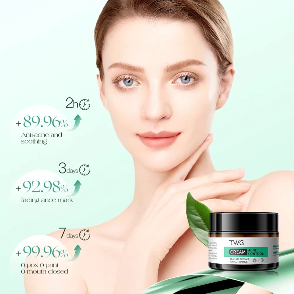 🌿 Sérum & Crème Visage Révolutionnaire – Anti Acné, Hydratation; Éclat Vitaminé (C, B, E) ✨𝒆 100% 𝒃𝒊𝒐