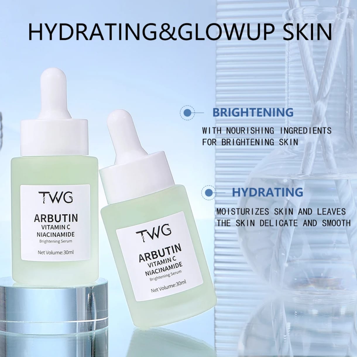 🌿 Sérum & Crème Visage Révolutionnaire – Anti Acné, Hydratation; Éclat Vitaminé (C, B, E) ✨𝒆 100% 𝒃𝒊𝒐